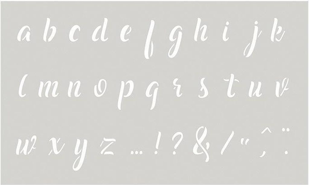 Schablone 12 x 20 cm - Alphabet Kleinbuchstaben Nr. 2