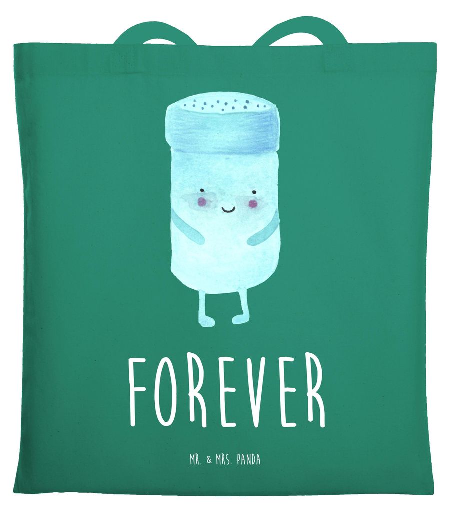 Mr. & Mrs. Panda Tote Bag Beste Freunde Salz - Mint - Geschenk, Fehlende Keywords, Büchertasche, Tasche, Einkaufstasche, Shopping, Lustige Sprüch...