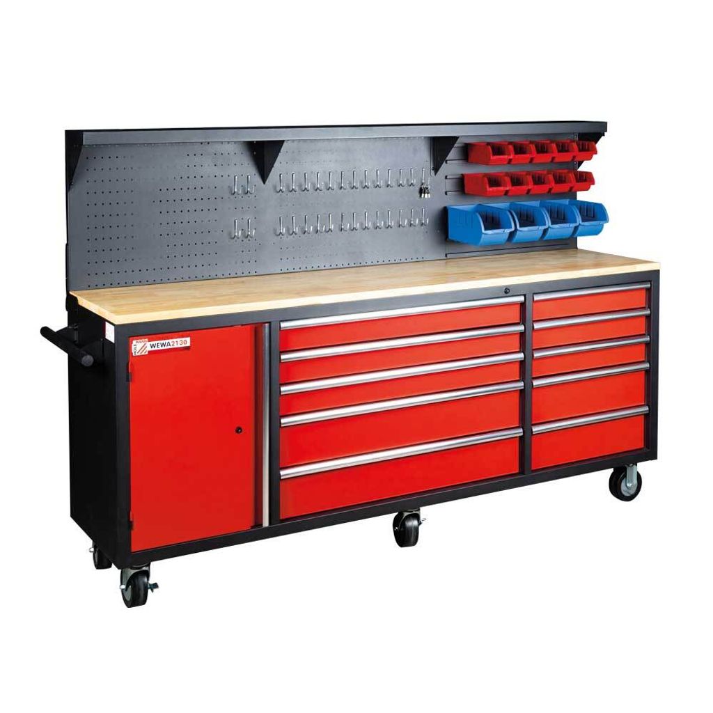 Holzmann WEWA2130 Werkbank Herstellerfarbe Rot Anthrazit