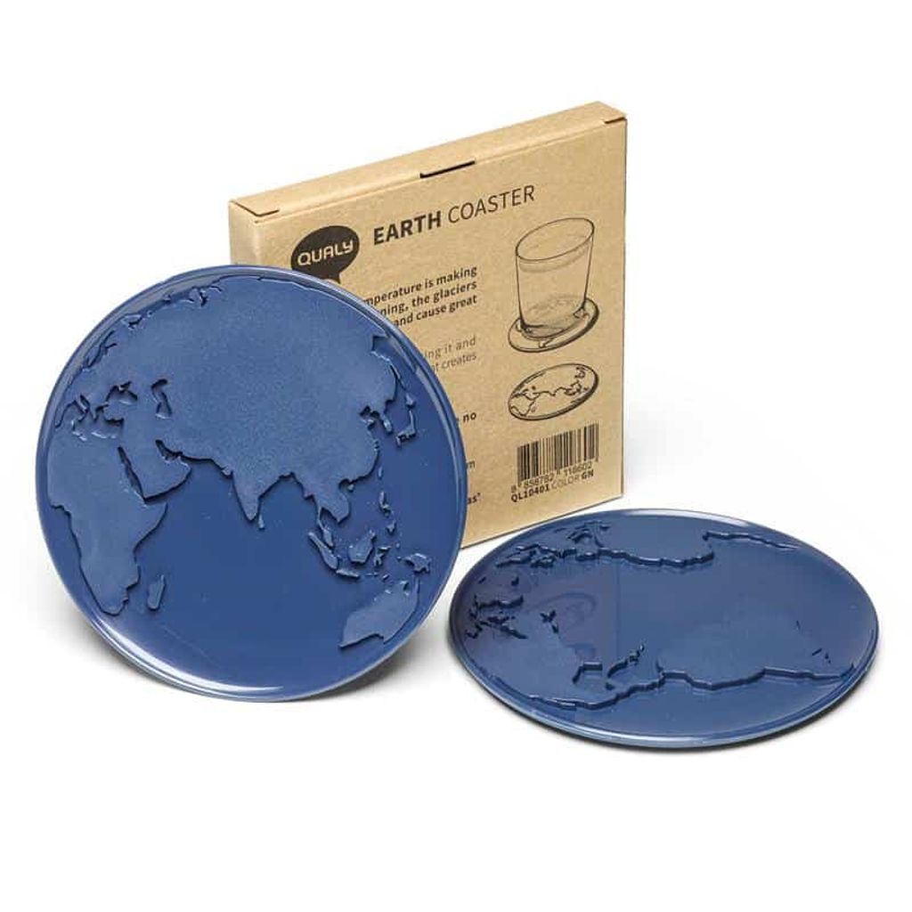 Qualy Earth Untersetzer-Set 2 Stück – Dunkelblau