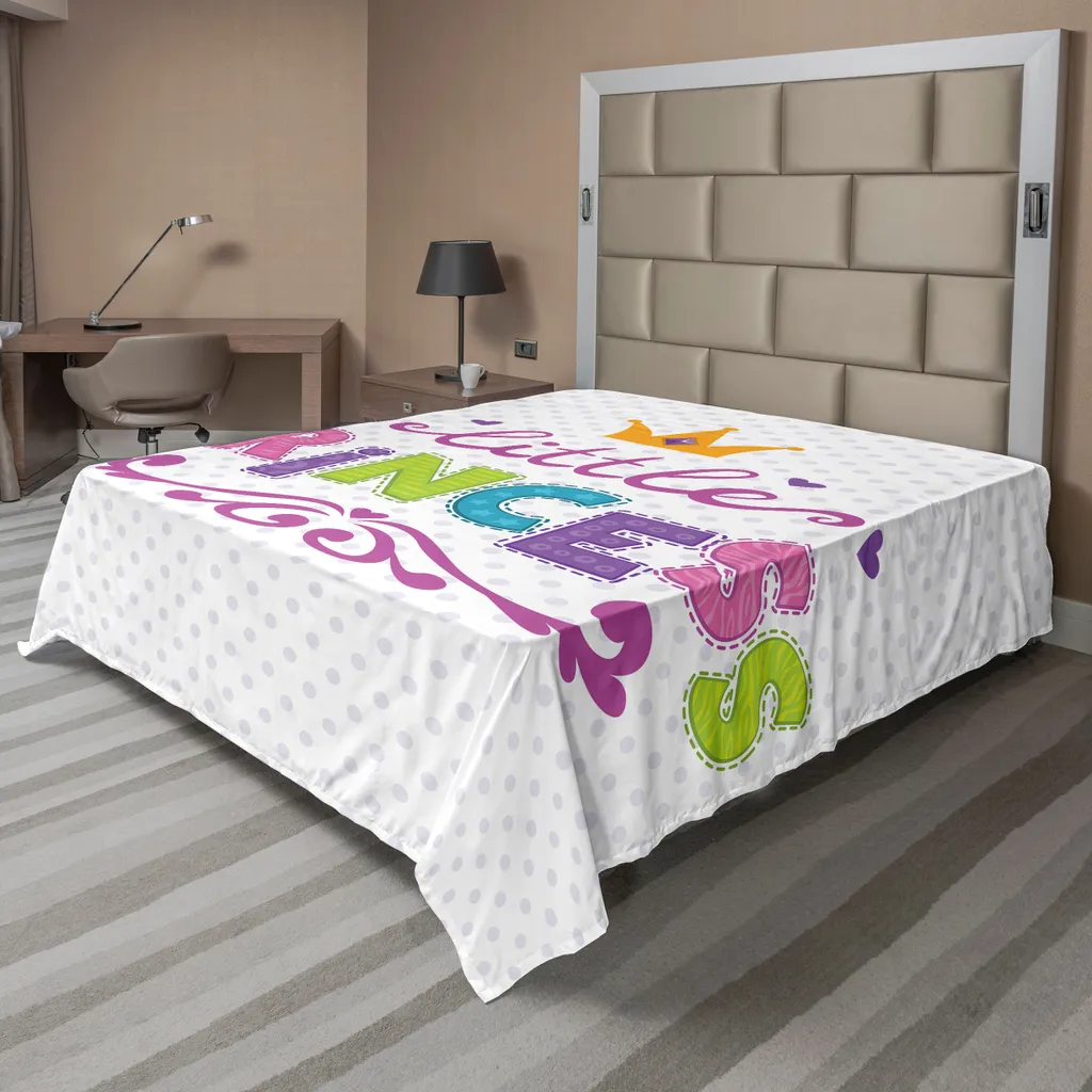 Drap de lit doux et confortable motif joyeux princesse 266x260 cm