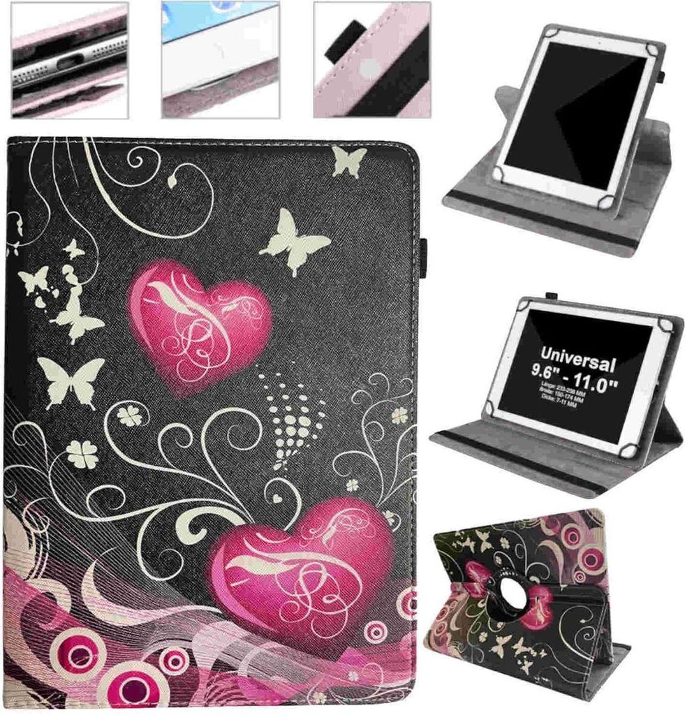 Für Samsung Galaxy Tab S9 / S9 FE 360 Grad Motiv 24 Tablet Tasche Kunst Leder Etuis Hülle