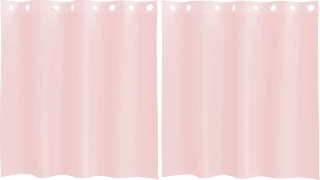 Voile Vorhänge mit Ösen 2 Stk. Hellrosa 140x140 cm