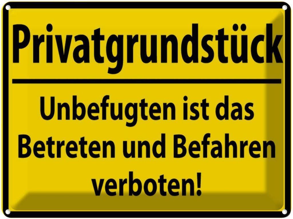 vianmo Blechschild 30x40 cm Privatgrundstück