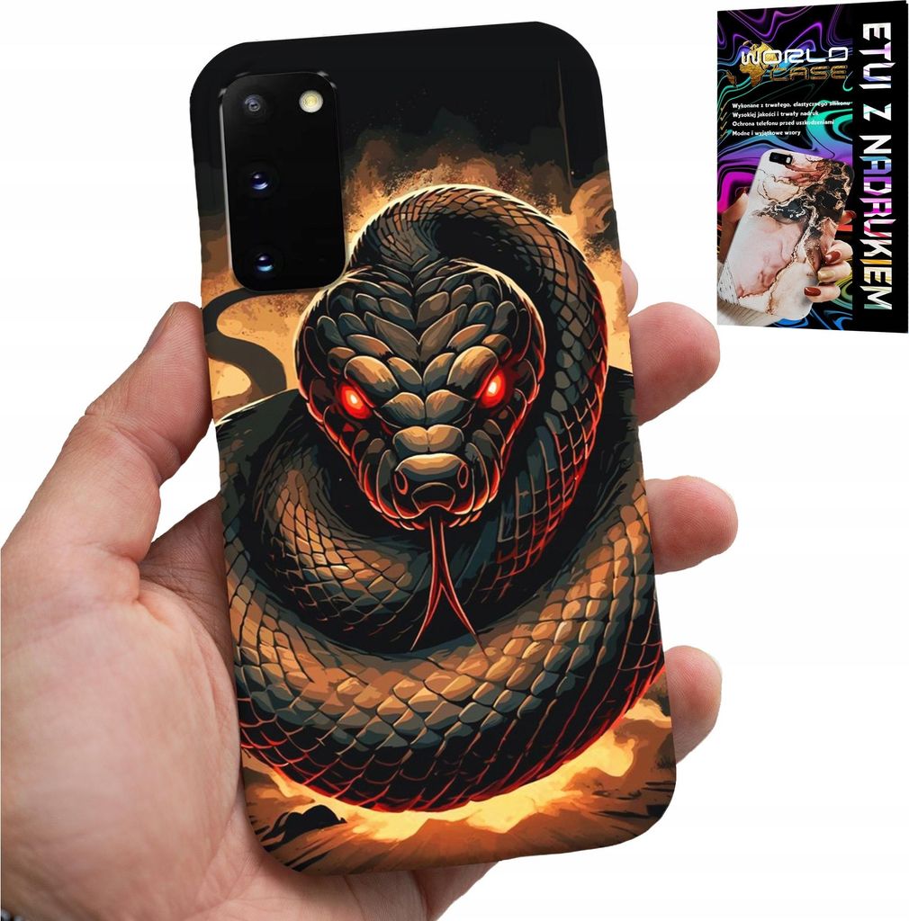 Gehäuse Für Samsung Galaxy S20 - Schlange, Kobra Schlangen Klapperschlange Gehäuse + Folie