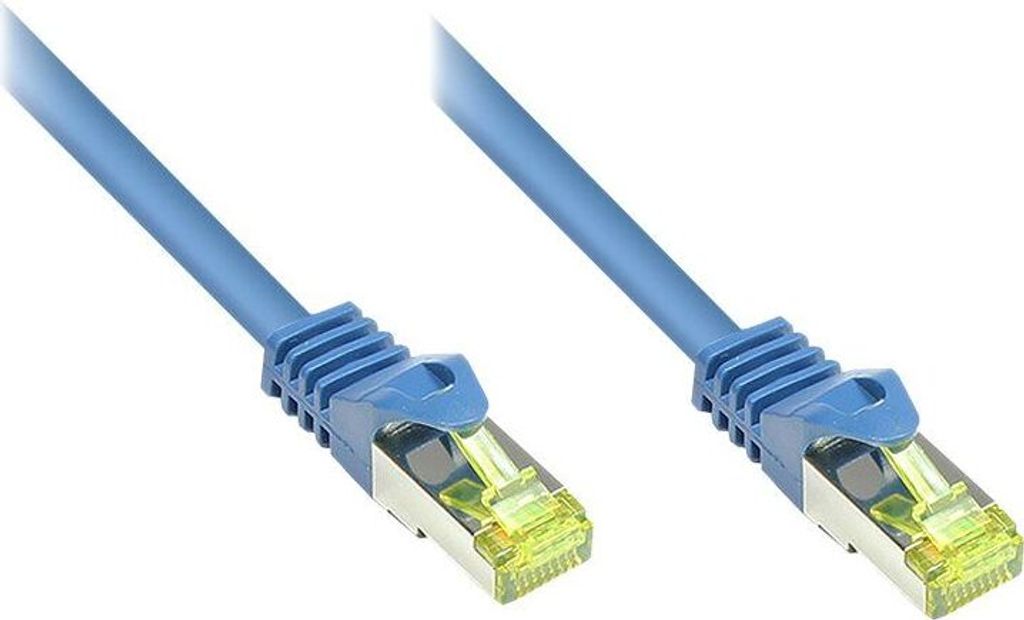 Good Connections Patchkabel m. Cat.7 Rohkabel blau 0,15m