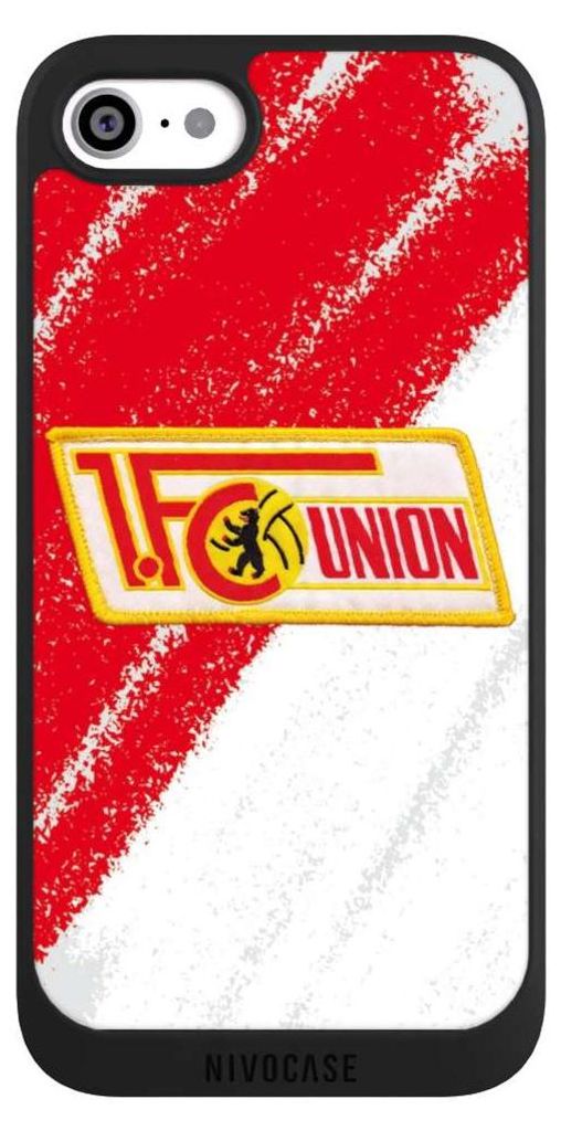 NIVOCASE Handyhülle für Apple iPhone SE (2022) Hülle NIVOpure Case Schwarz 1. FC Union Berlin Logo Offizielles Lizenzprodukt