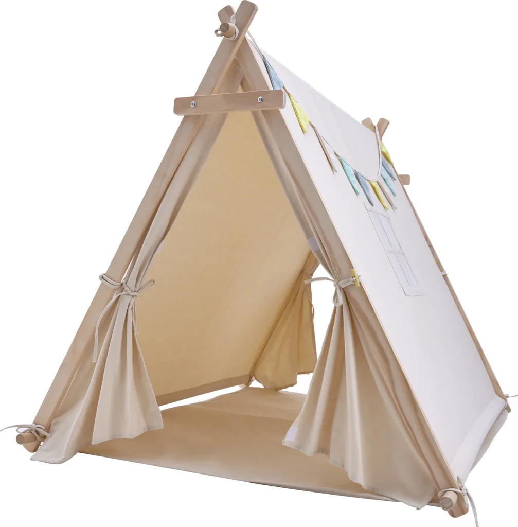 SUNNY Sienna Tipi Enfant Crème en Coton Naturel avec Tapis de Sol