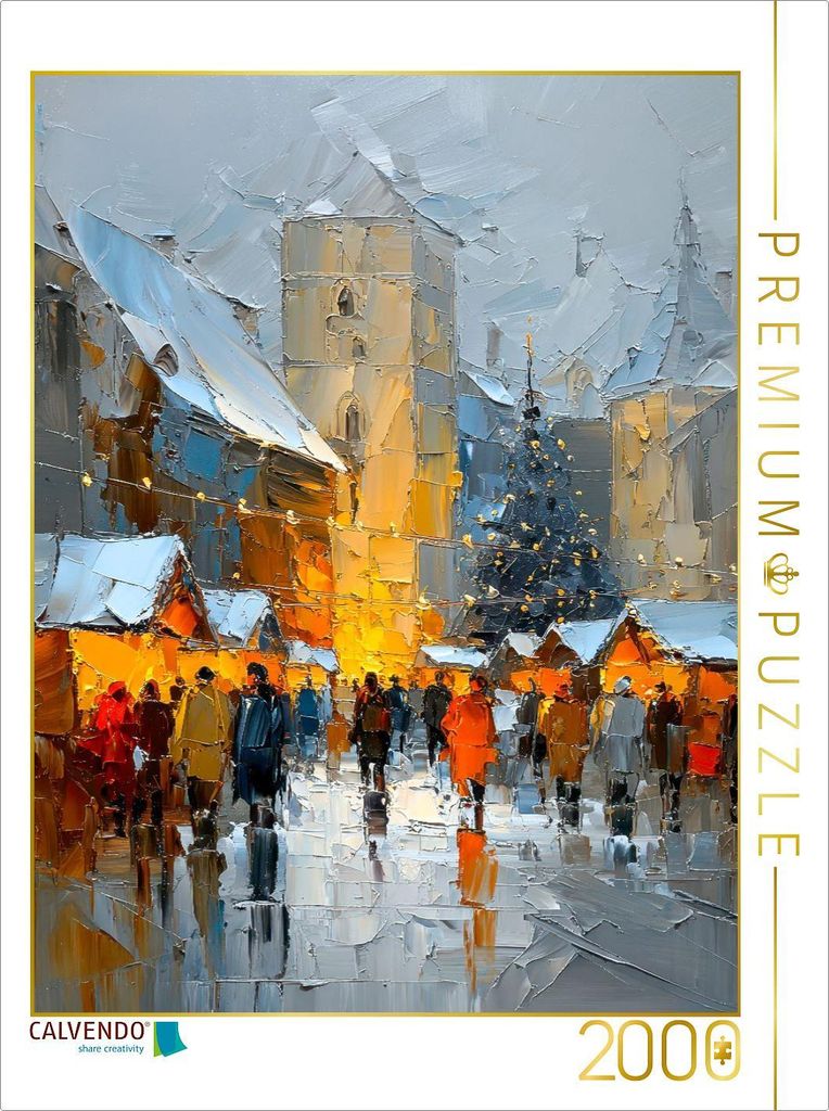 CALVENDO Puzzle Deutschland - idyllischer Weihnachtsmarkt | 2000 Teile Lege-Größe 90x67cm Foto-Puzzle für glückliche Stunden