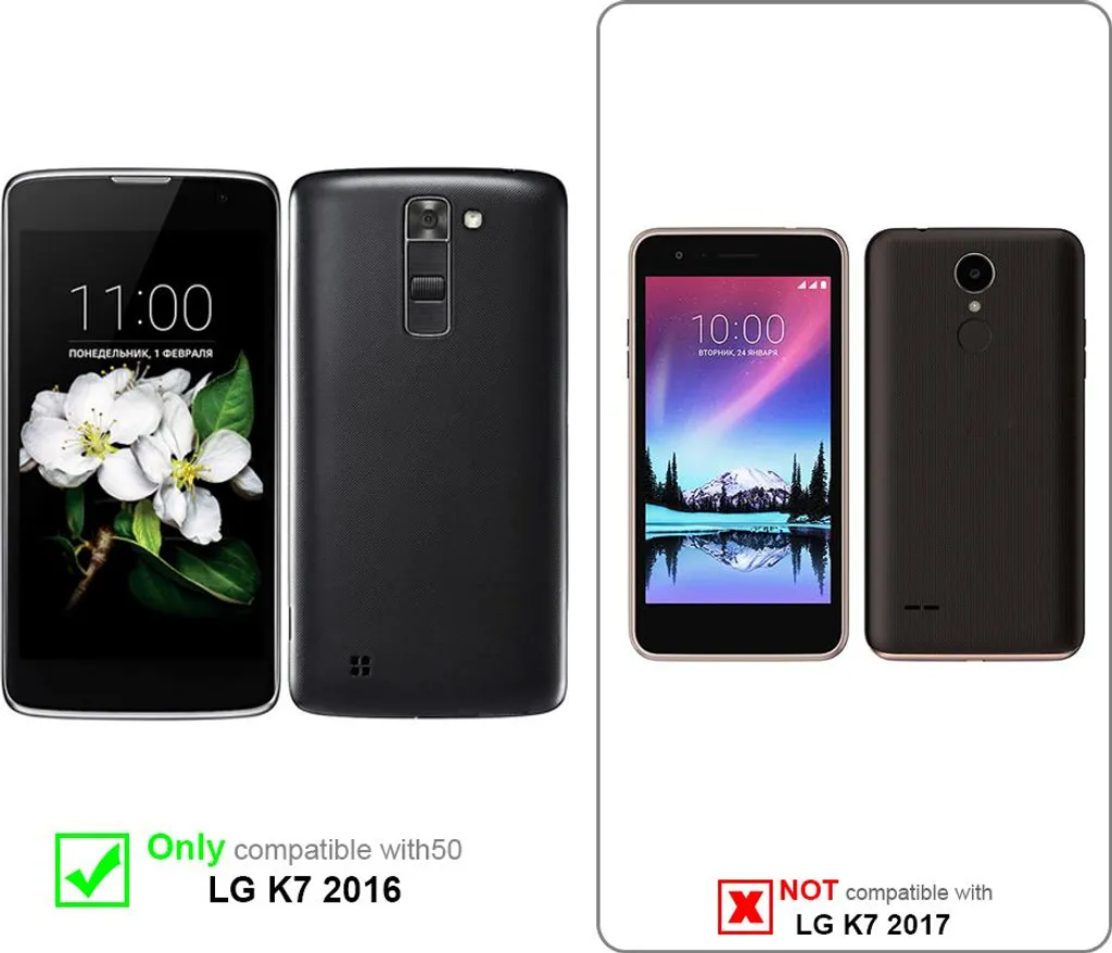 Brotect Pellicola Protettiva In Vetro Ibrido Per LG K8 2017 - Durezza 9H, Anti-Impronta, Trasparente, Made In Germany - 2
