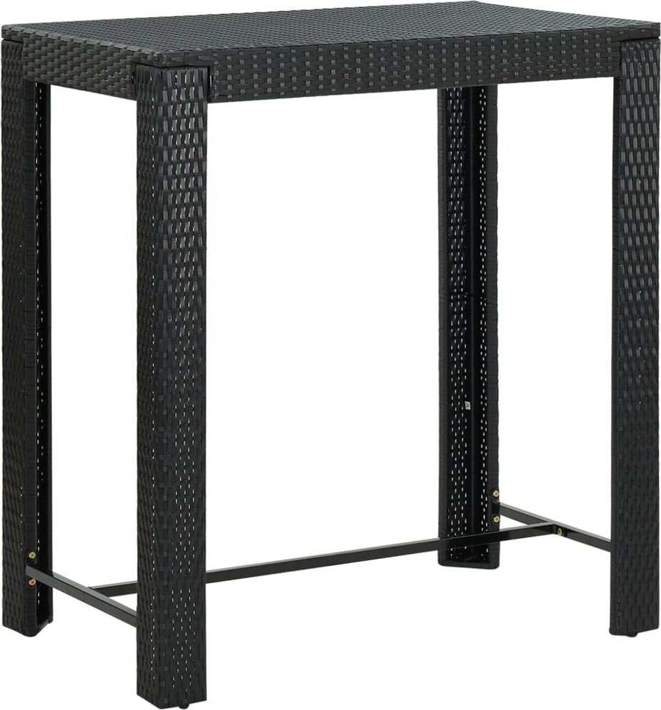 vidaXL Table de bar de jardin noire 100x60,5x110,5 cm Poly Image du produit 