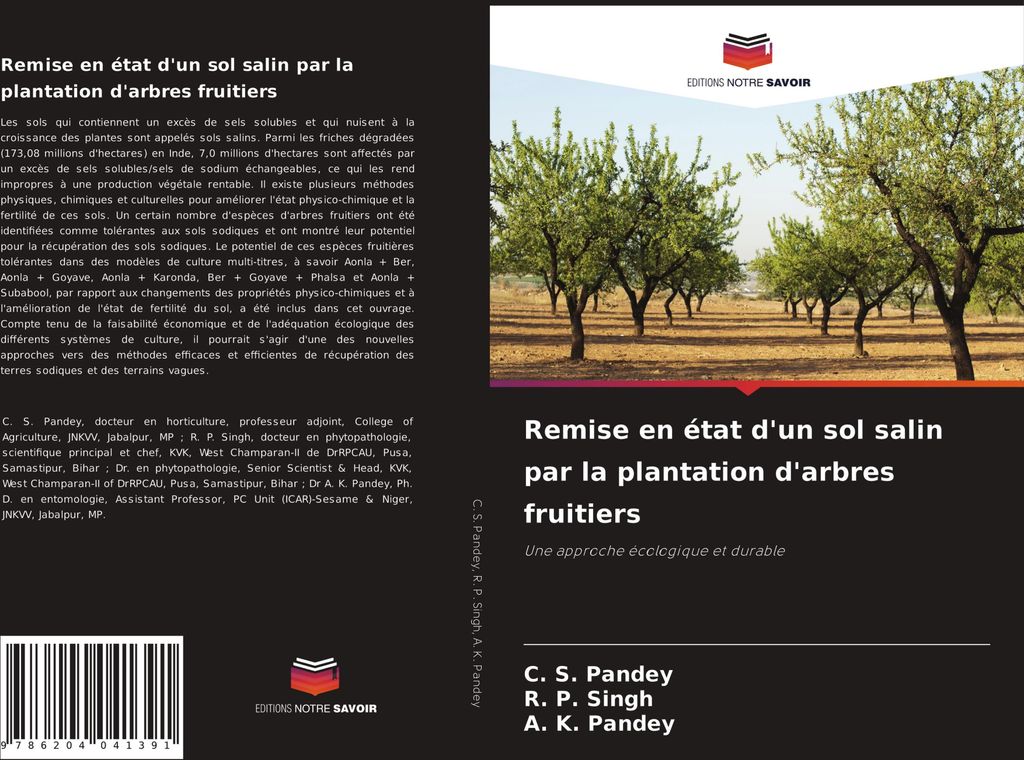 Remise en état d'un sol salin par la plantation d'arbres fruitiers