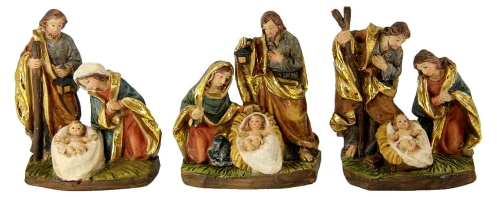 Krippenfigur Hlg. Familie, Krippenblock 3-teilig 8,5 cm