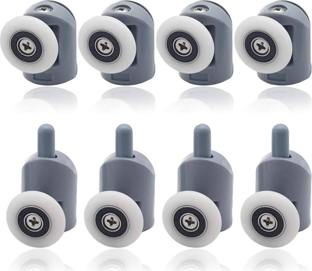 8 Duschkabinen-Rollenlager, 20–27 mm