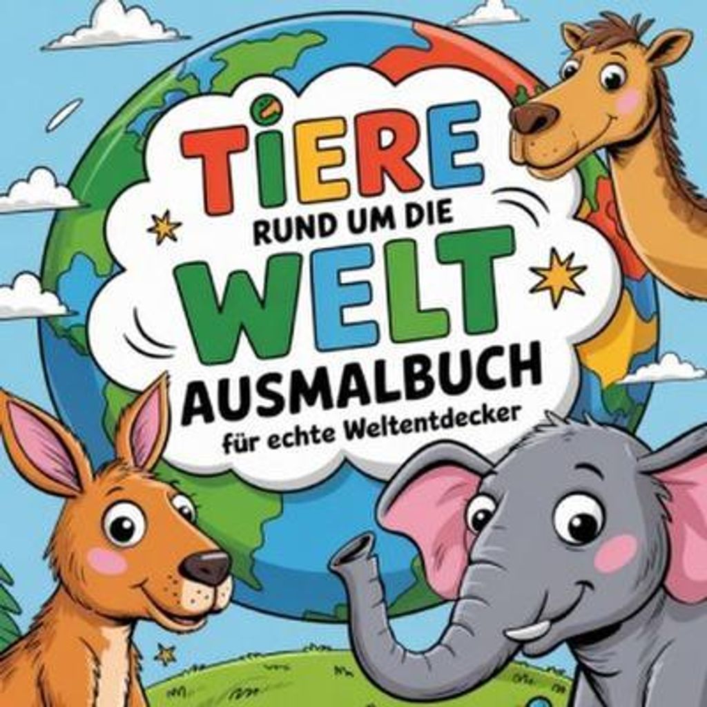 Tiere rund um die Welt - Ausmalbuch für echte Weltentdecker