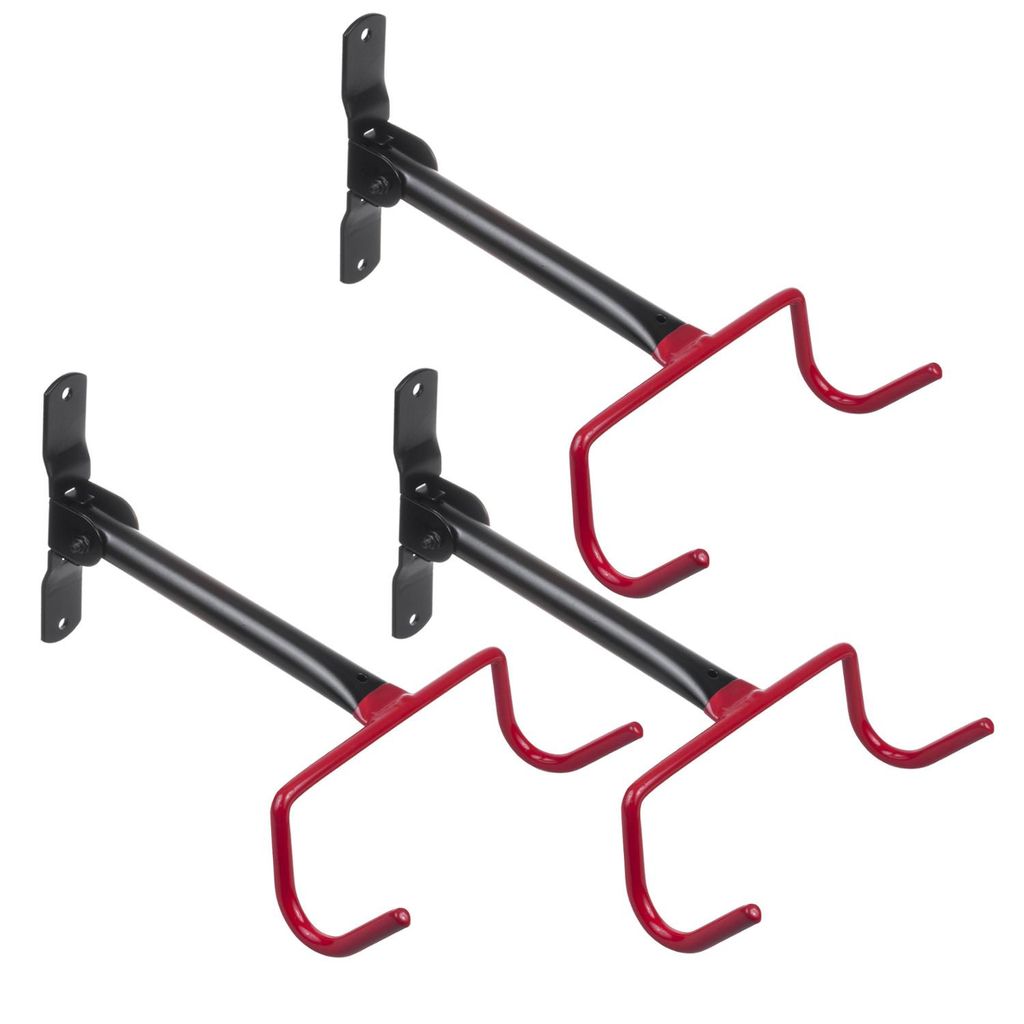 Maclean Fahrradhalterung / Wandhalterung horizontal Stahl max. Belastbarkeit 30 kg MC-430 3 Stück
