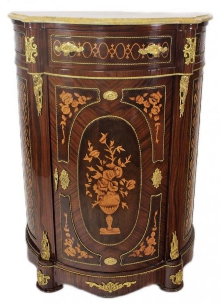 Commode Casa Padrino Empire avec plateau en marbre, en bois Image du produit 