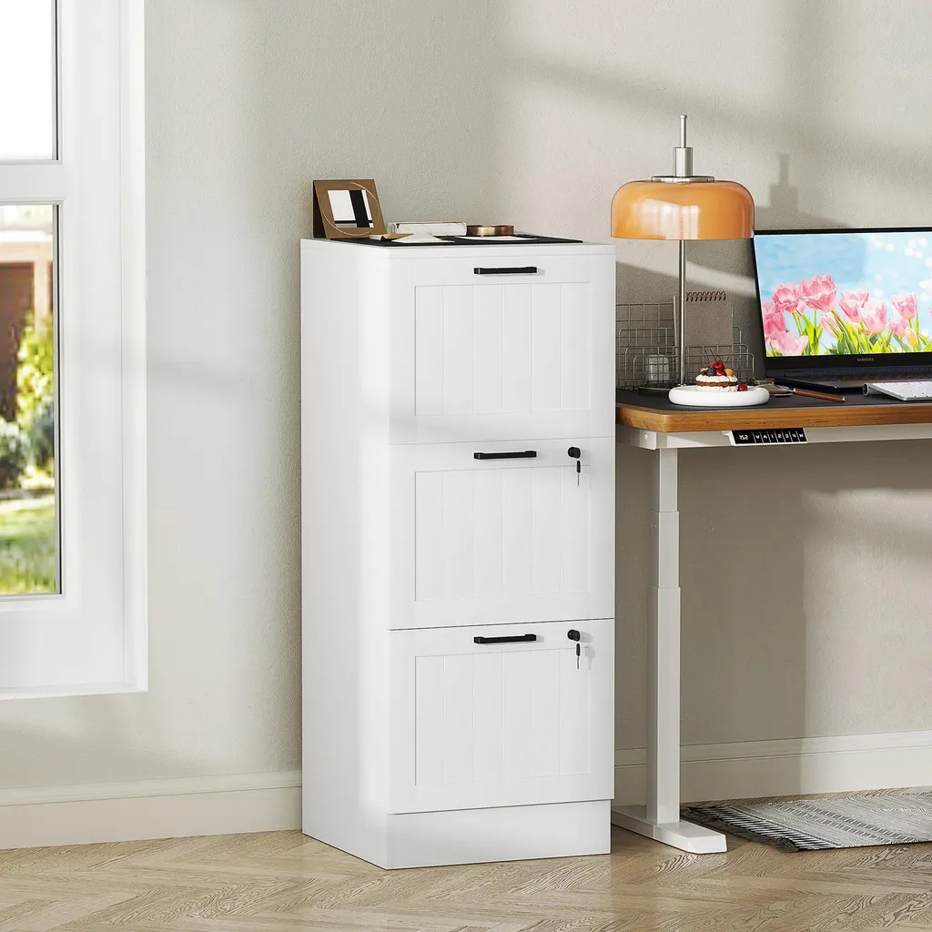 Armoire à tiroirs verrouillable pour dossiers A4 et archives de bureau - 2