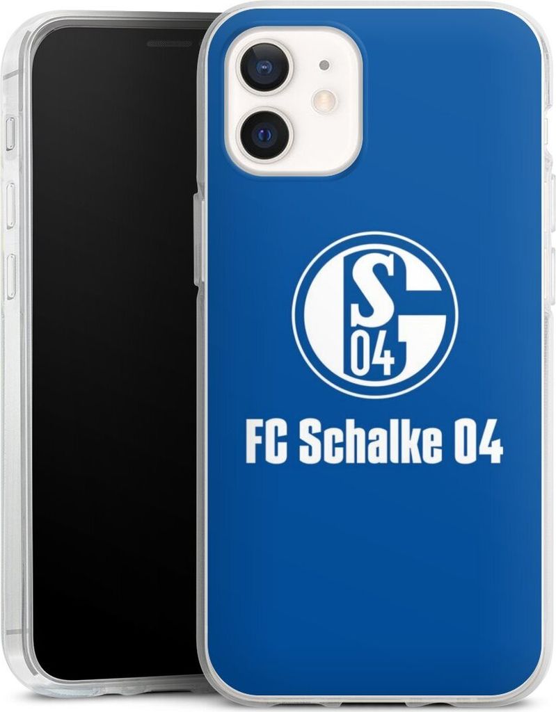 DeinDesign Handyhülle für Apple iPhone 12 Pro Silikon Hülle Case Smartphone Schutzhülle FC Schalke 04 Logo Offizielles Lizenzprodukt
