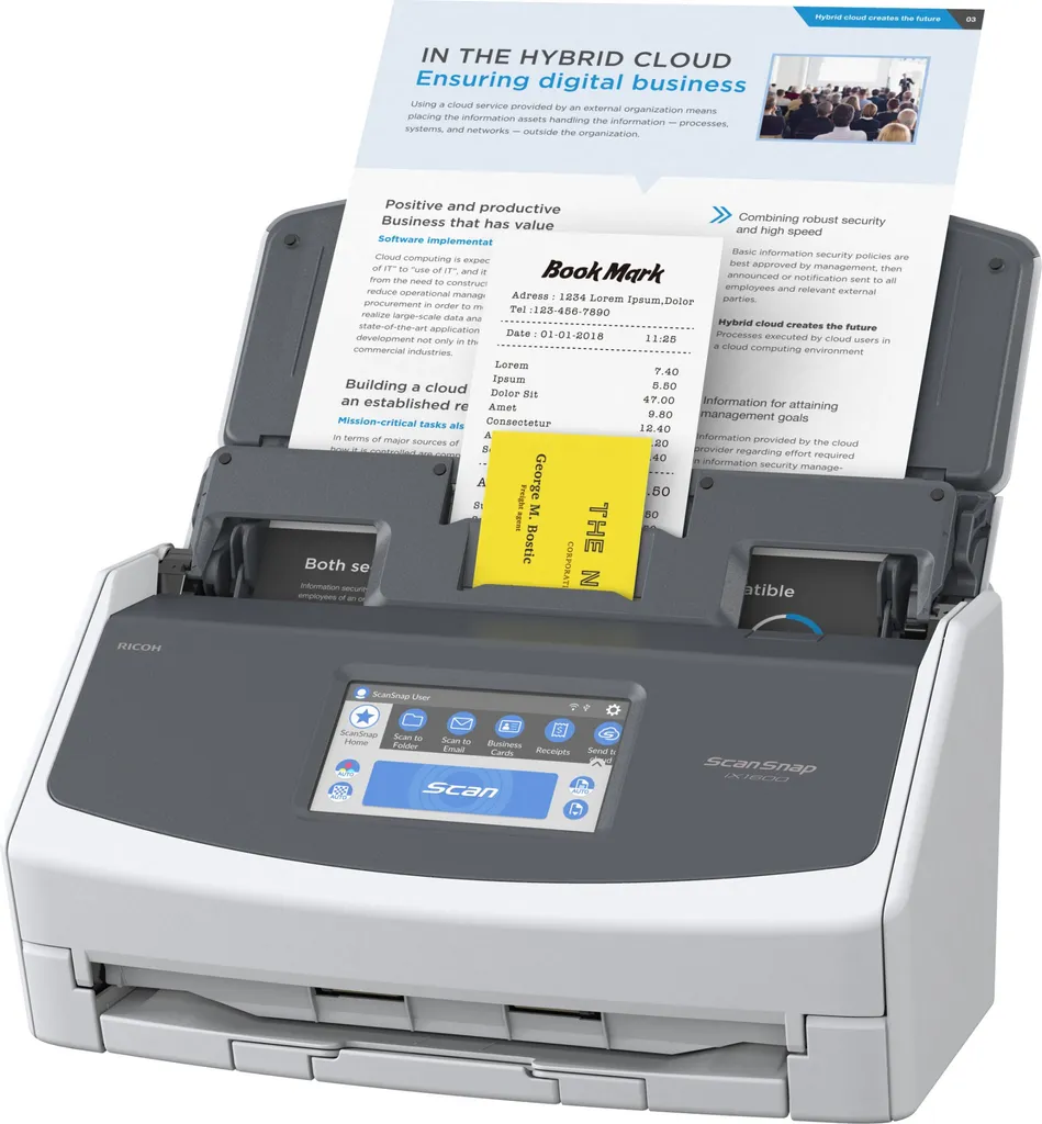 Scanner Fujitsu ScanSnap iX1600 A4 pour dématérialisation et archivage