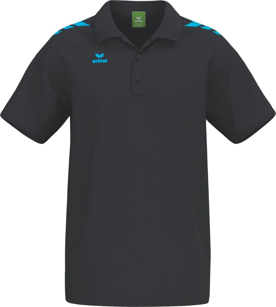Erima Cmpt 3 Wings Poloshirt Herren - Schwarz / Curacao