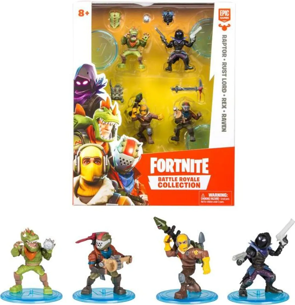 Pack de 4 Figurines Fortnite pour Compléter votre Squad Battle Royale
