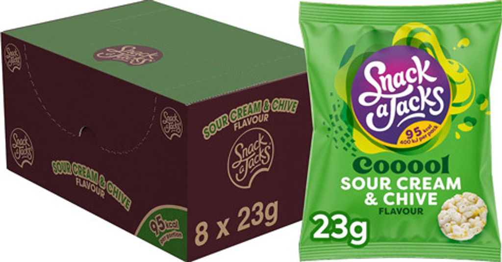 Snack a Jacks - Reiswaffeln Sour Cream & Chive - 8x 23g Produktbild 