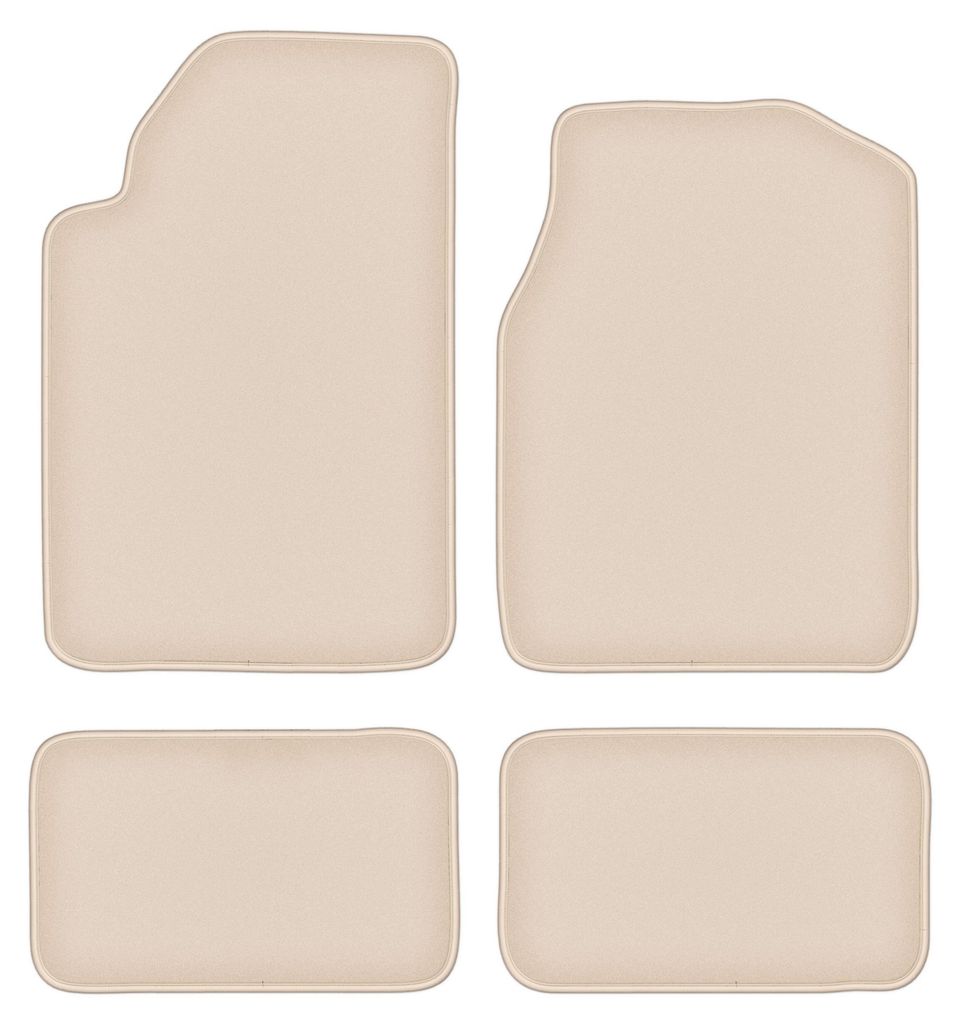 DURBAN Beige Velours-Fußmatten-Set für Chrysler 300M Limousine (1998-2004)