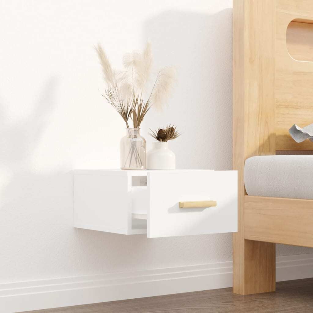 “2026 Modern“ Wand-Nachttisch Weiß 35x35x20cm - Nachttische & -schränke Designermöbel 462254 - Nachttische & -schränke