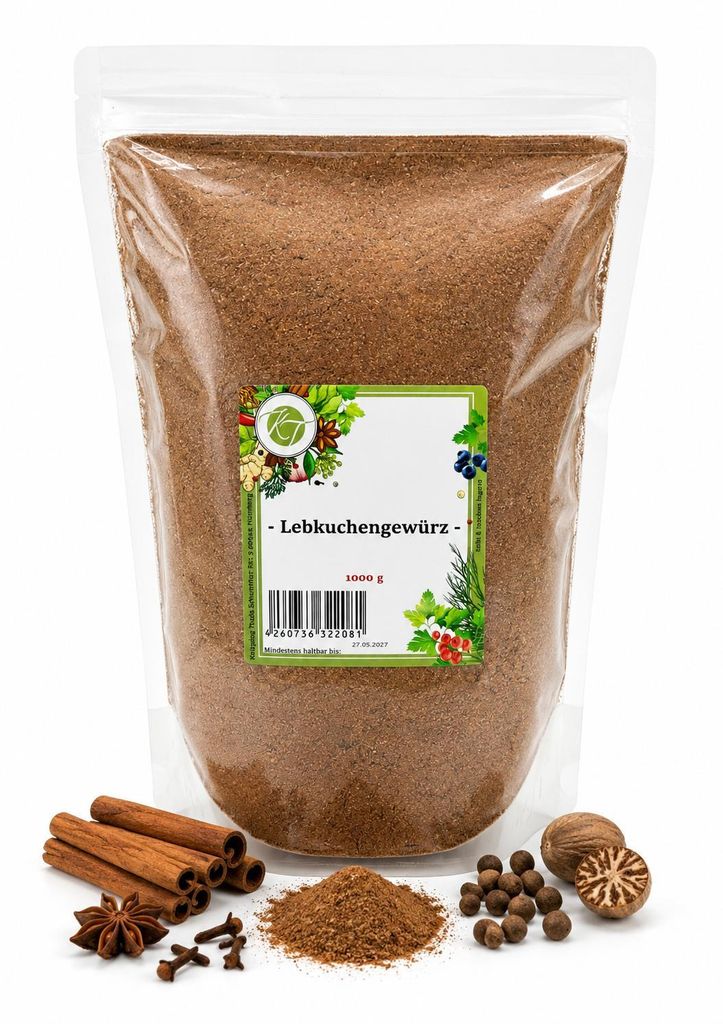 K T 1000 g / 1 Kg Lebkuchengewürz Gewürzzubereitung für Produktbild 