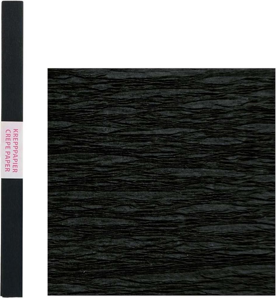 Spirit Krepppapier Standard 200 x 50 cm, Farbe:schwarz