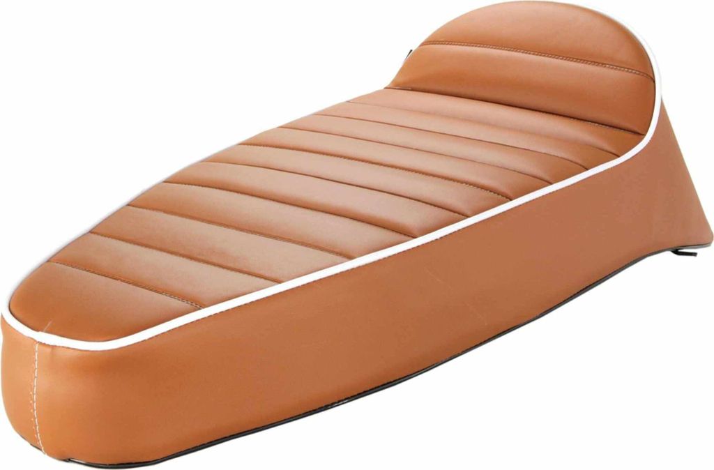 SIP Longtail EVO II Sportsitz aus braunem Kunstleder mit grauem Piping