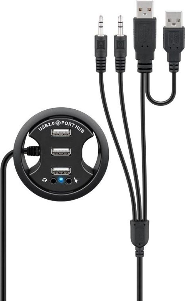 Goobay 93894 Hub/distributore integrato a 3 vie USB 2.0 Immagine del prodotto 