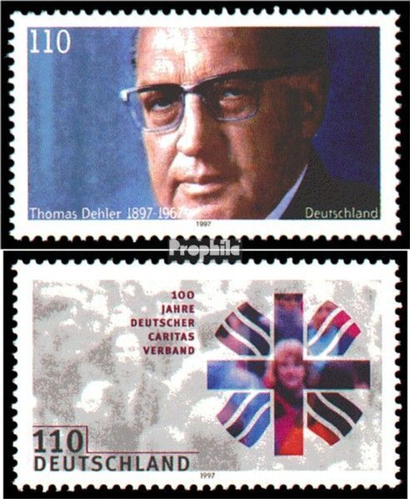 Briefmarken BRD (BR.Deutschland) 1997 Mi 1963,1964 (kompl.Ausg.) gestempelt 100. Geburtstag von Thomas Dehler