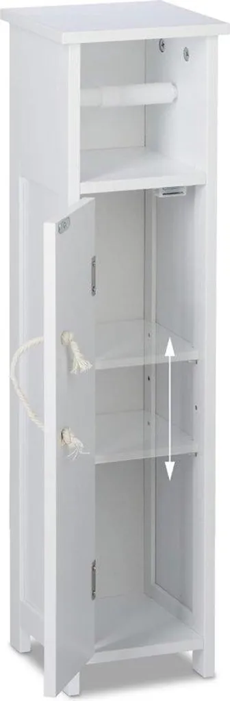 Petite armoire de salle de bains blanche en MDF idéale pour WC et douche