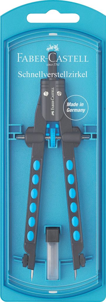 FABER-CASTELL Zirkel Schnellverstell. Factory blau Produktbild 