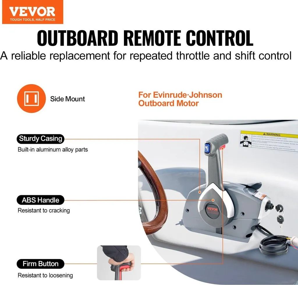 Boîtier de contrôle latéral pour navigation et pêche Evinrude Johnson