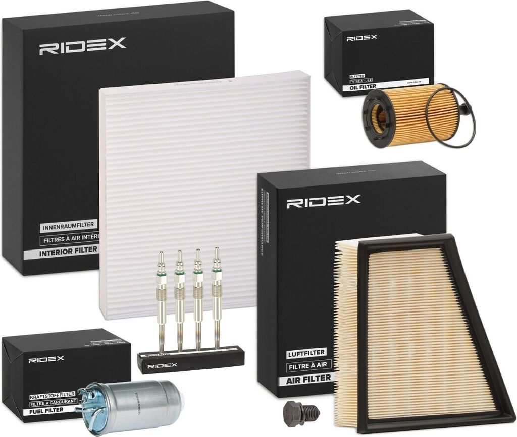 RIDEX Inspektionspaket Filterset für VW POLO (9N) Polo Limousine (9A4, 9A2, 9N2, 9A6) Polo Limousine (9N4)
