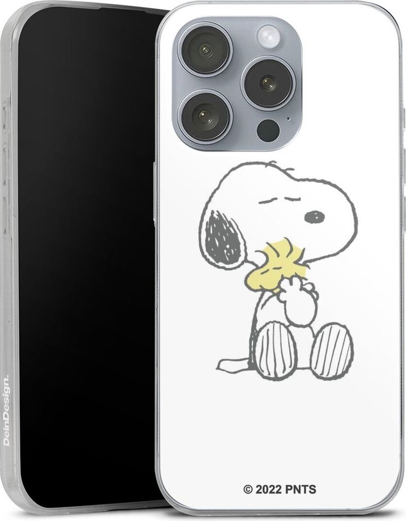 DeinDesign Slim Hülle für Apple iPhone 16 Pro Silikon Case Ultra Dünn Handyhülle Liebe Peanuts Snoopy