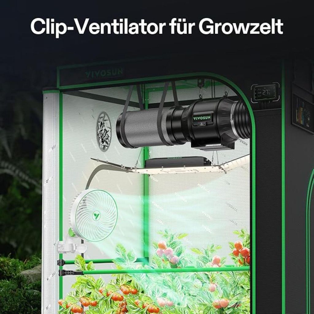 VIVOSUN Clip Ventilator AeroWave E6 White Produktbild 