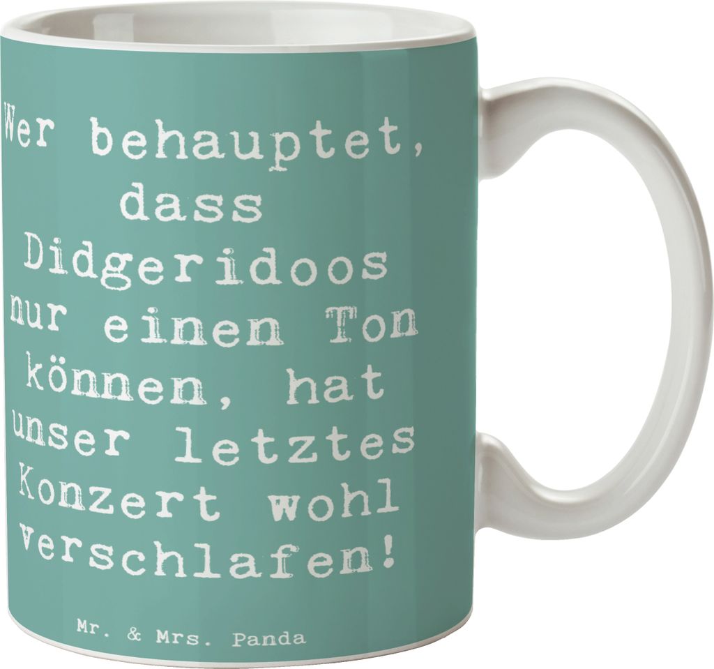 Mr. & Mrs. Panda Tasse Spruch Didgeridoo Konzert - Meeresbrise - Geschenk, schöne, atmosphärisch, Australien, Musik, Kultur, australisches Musiki...