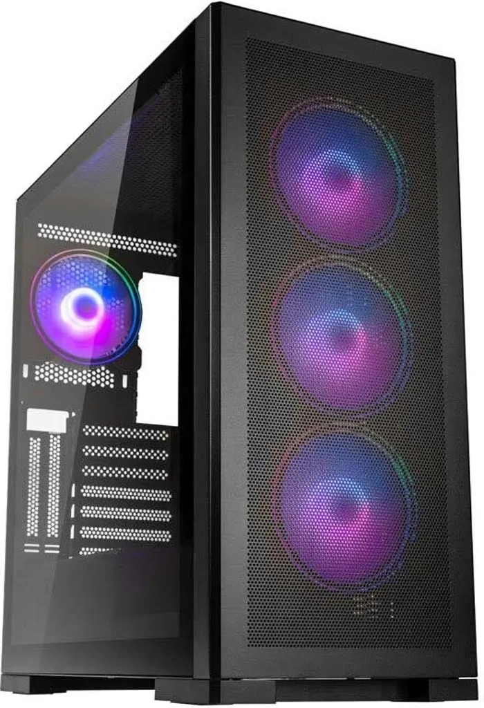 Kolink Unity Meshbay ARGB Midi-Tower Nero: Case Gaming ATX in Vetro