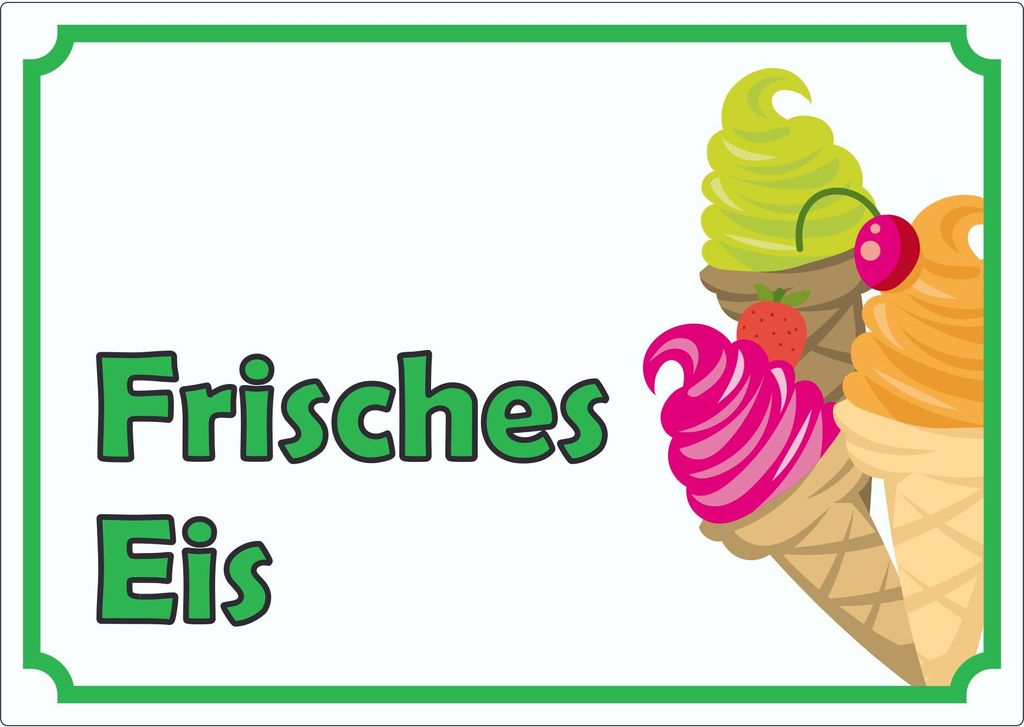 Frisches Eis Aufkleber A5 (148x210mm)