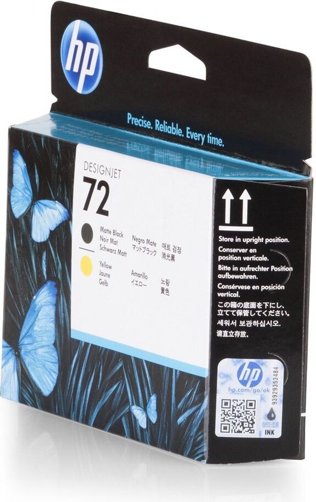 HP 72 Mattschwarz/Gelb DesignJet Druckkopf, HP DesignJet Produktbild 