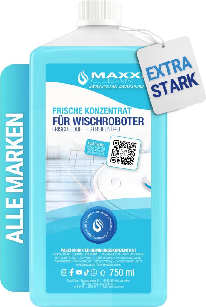 Maxxi Clean 750ml Bodenreiniger für Wischroboter – Produktbild 