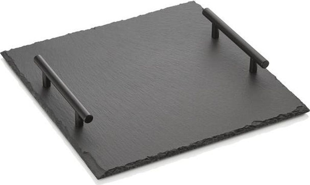 10x Naturschieferplatte mit Griffen SLATE LINE, 30 x 30 cm, Naturschiefer