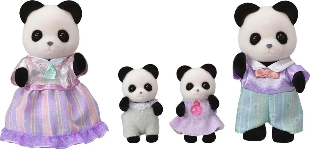 Figurines Famille Panda Roux Sylvanian Families 5529 pour Enfants 3 Ans