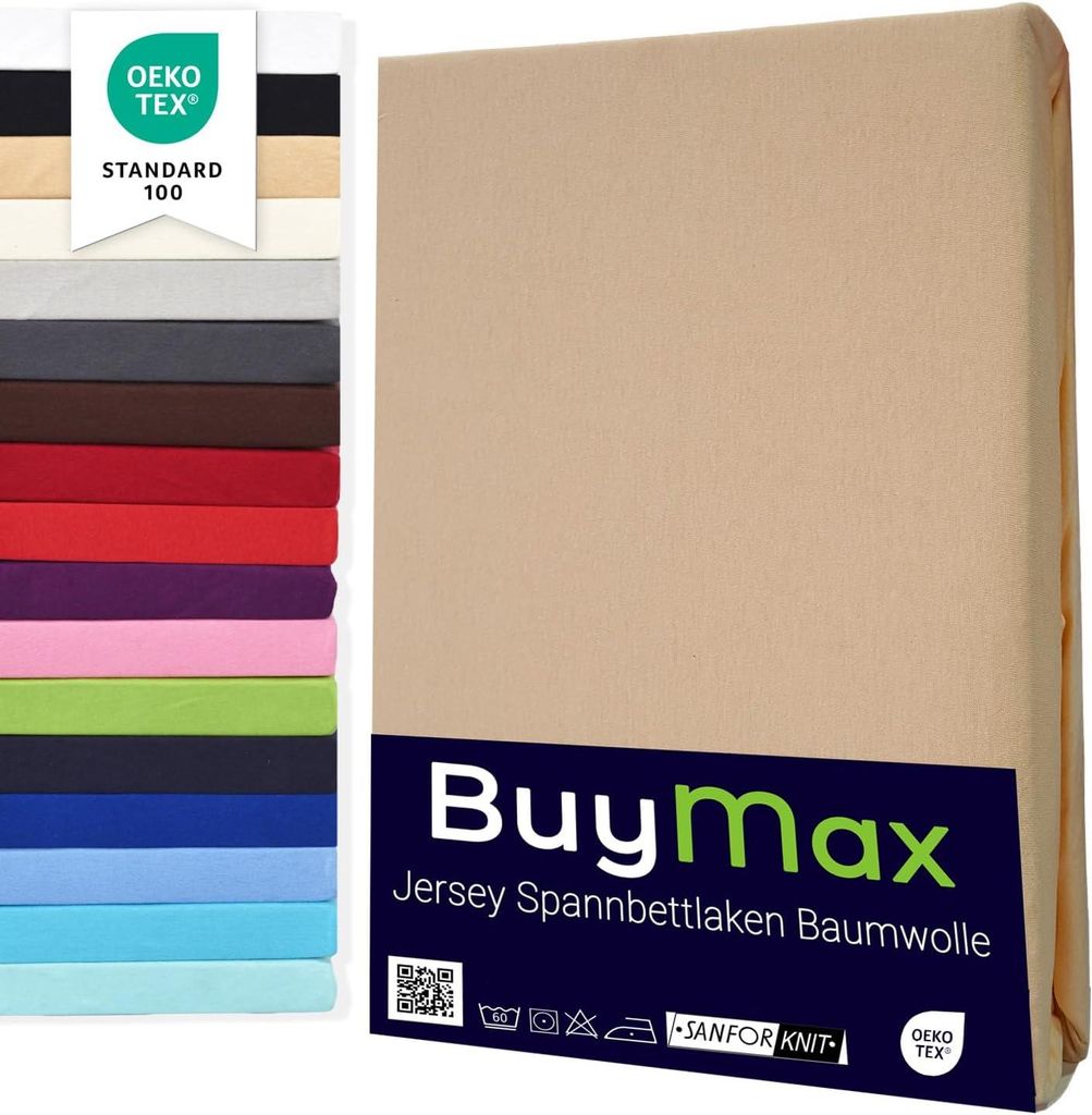 Buymax Topper Spannbettlaken Jersey Spannbetttuch 100% Produktbild 