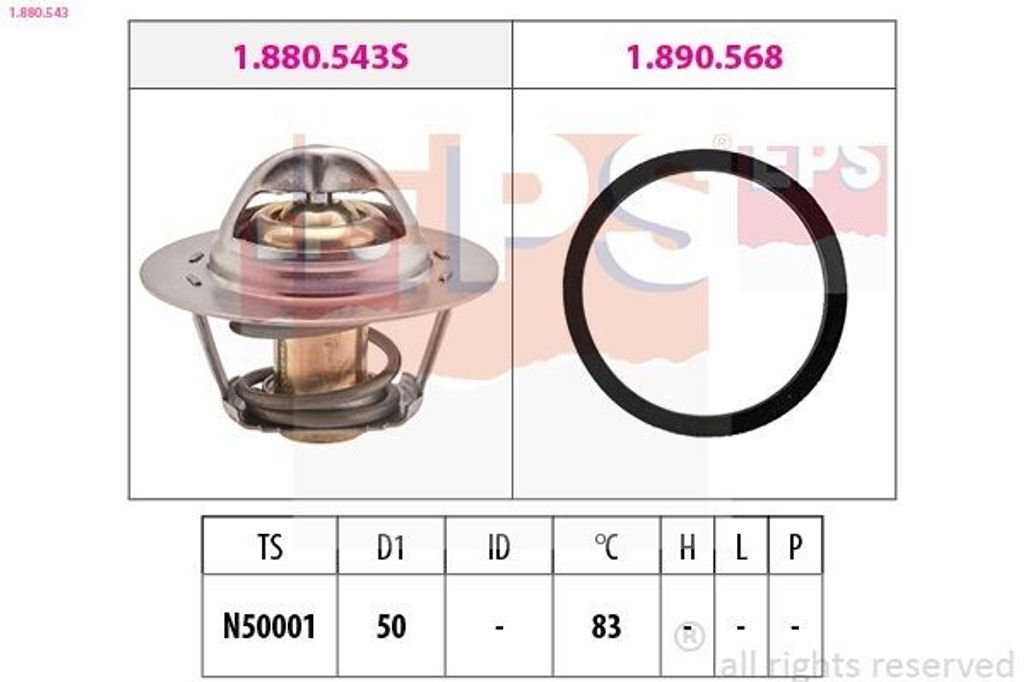 EPS Thermostat Kühlmittel 83°C für RENAULT MEGANE III Grandtour (KZ0/1) KANGOO (KC0/1) Megane III Schrägheck (BZ0/1) MEGANE III Coupe (DZ0/1)