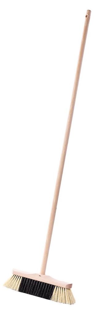 Zimmerbesen mit Holzstiel 120 cm 30 cm hell synthetische Produktbild 